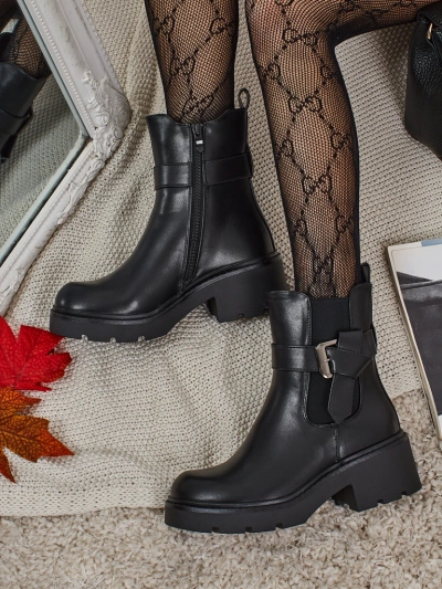 Botine de damă din piele ecologică Velri