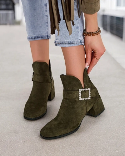 Ghete la glezna pentru femei Royalfashion pe un calcai scazut Vetti