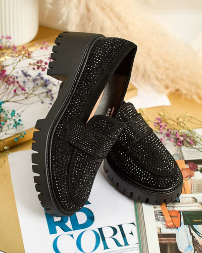 Royalfashion Mocasini de damă cu zirconii Epolls