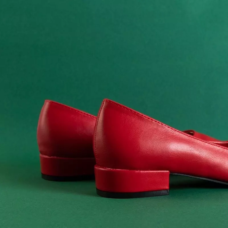 OUTLET Pompele Piselle pentru femei roșii - Încălțăminte