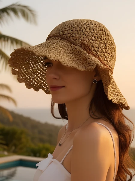 Royalfashion Pălărie de paie pentru femei Whisper Bow