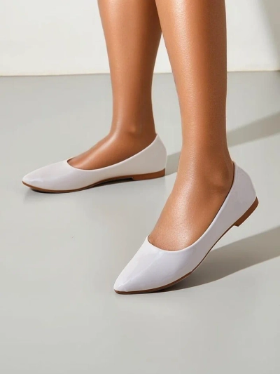 Royalfashion Balerini din piele ecologică lacuită pentru femei Aramiese