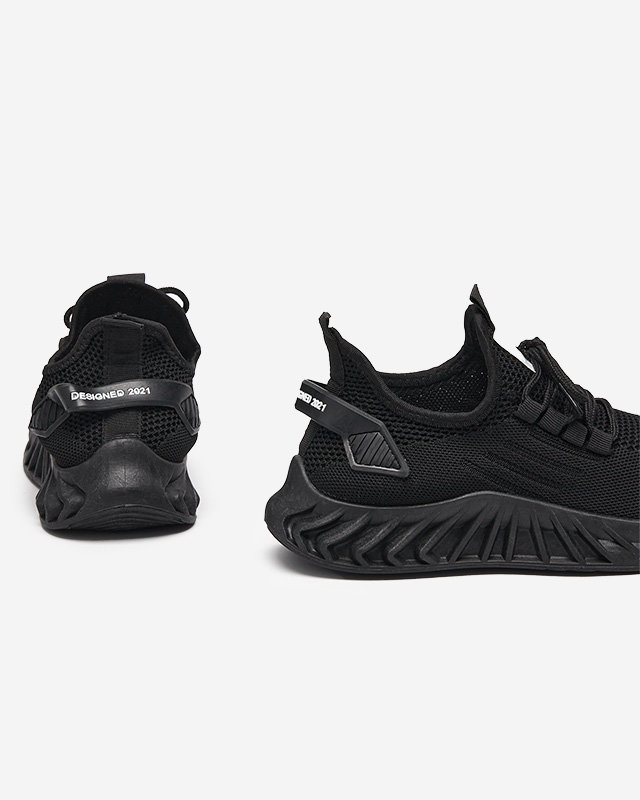 Royalfashion Pantofi sport de damă din material textil de culoare neagră Ltoti