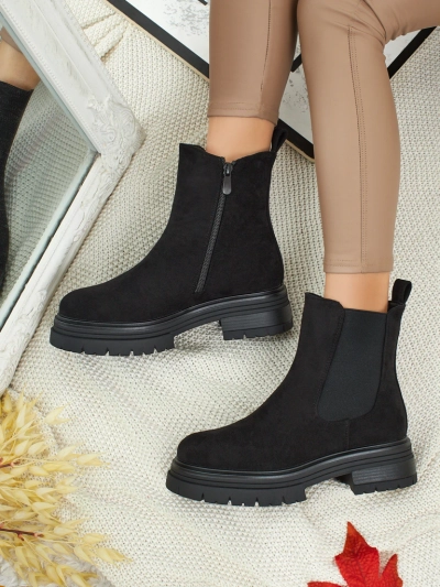 Damskie botki a'la sztyblety z eko-zamszu Lunvor