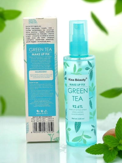 Kiss Beauty Grimeringfikseersproei met groen tee
