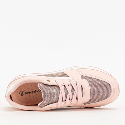 Pantofi sport de damă roz cu sclipici Berilan - Încălțăminte