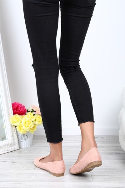 Różowe, klasyczne balerinki Gaia- Obuwie