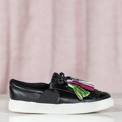 OUTLET Tenisi sport negri cu franjuri Osederra - Incaltaminte