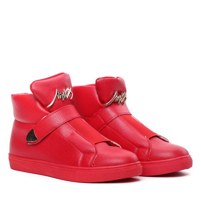 Czerwone, sportowe sneakersy Kristina- Obuwie