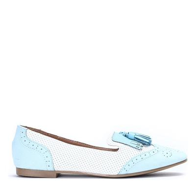 Niebieskie mokasyny stylizowane Stylisimea- Obuwie