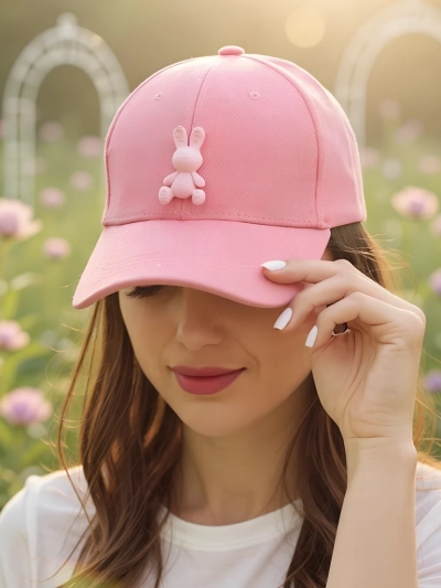 Royalfashion Șapcă cu cozoroc și petic chic iepuraș
