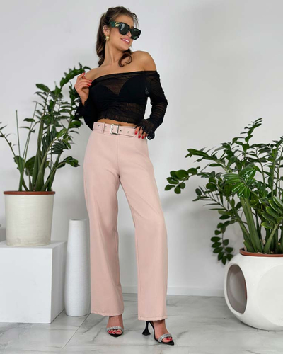 Royalfashion Pantaloni largi din țesătură pentru femei