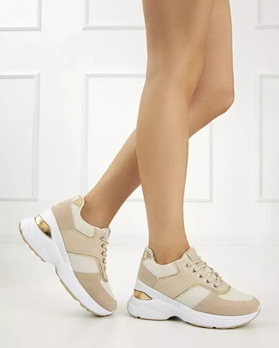 OUTLET Pantofi sport bej, adidasi dama Mariuopo - Incaltaminte