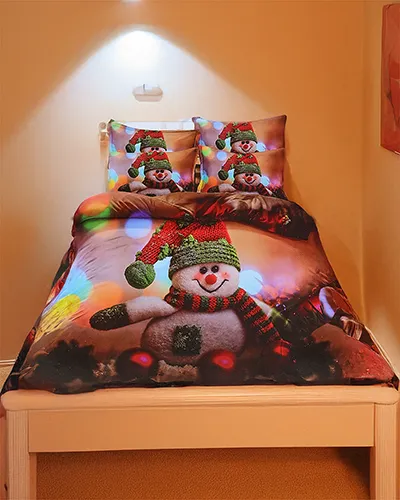 Royalfashion set de lenjerie de Crăciun 160x200 complet 3-PARTE