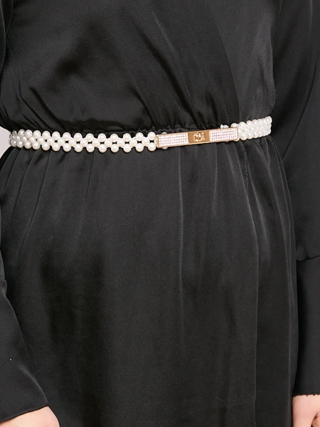 Curea de Damă Giulietta Perla Elegantă din Plastic cu Cârlig 65-85 cm