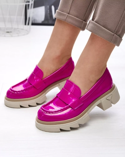 Royalfashion Mocasini fucsia lăcuită pentru femei Gelopa