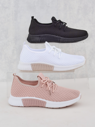 Pantofi sport din material textil pentru femei roz Vobbu- Footwear