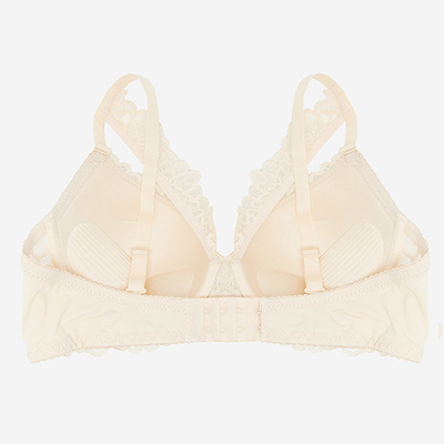 Sutien push-up din dantela bej cu bretele pentru dama - lenjerie intima