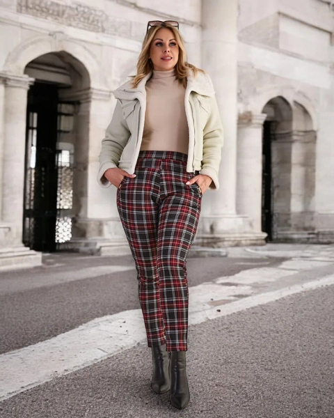 Royalfashion Pantaloni teggings călduroși pentru femei PLUS SIZE