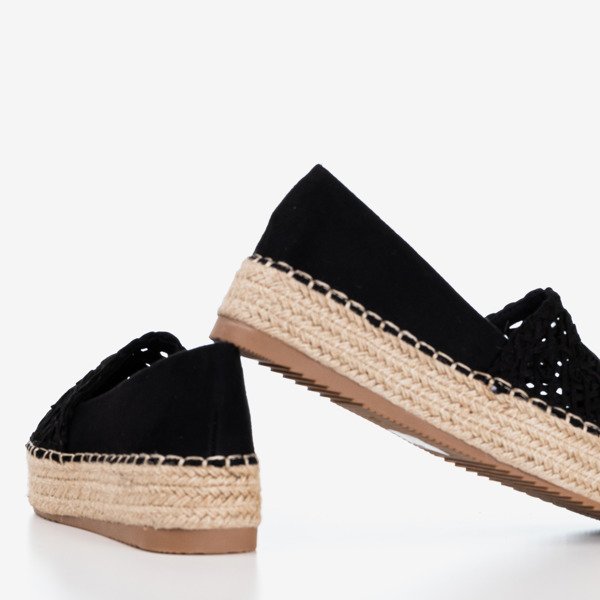 Espadrile negre pe platforma Lepusa - Încălțăminte