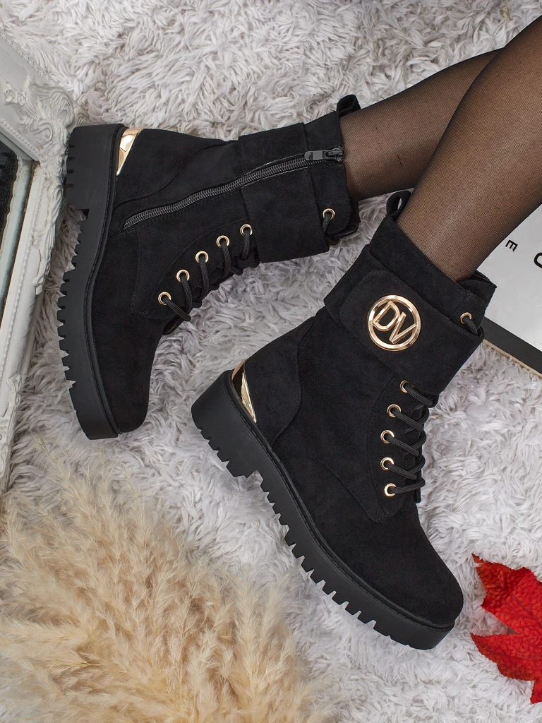 Botine workery de damă cu decorațiuni Lorice