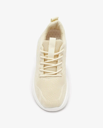 Pantofi sport din material textil pentru femei Cream Bofia - Încălțăminte