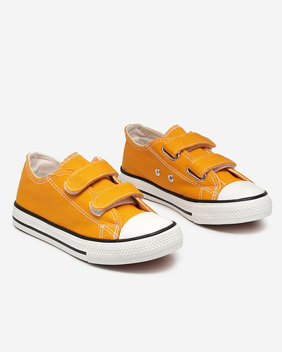 OUTLET Tenisi Bovis Velcro fete mustar - Incaltaminte