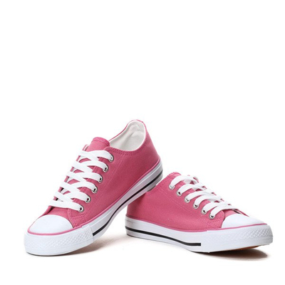 Różowe klasyczne trampki Desiree- Obuwie