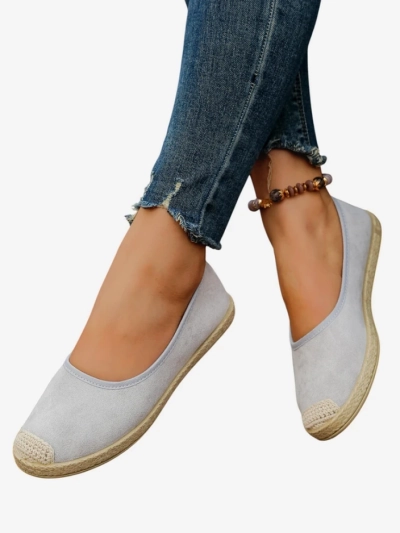 Espadrile ecologice din suede pentru femei Royalfashion Aroles