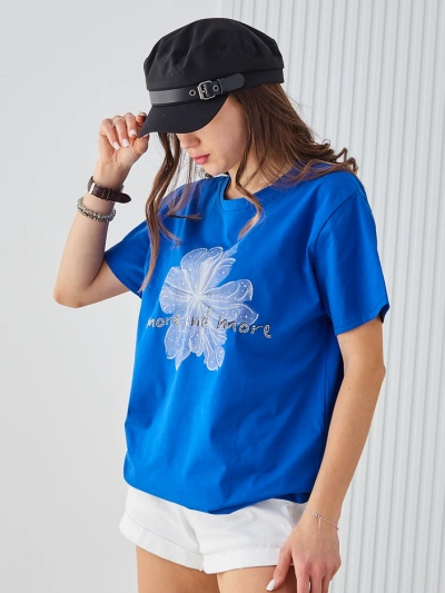 Royalfashion Tricou din bumbac pentru femei Mai mult și mai mult