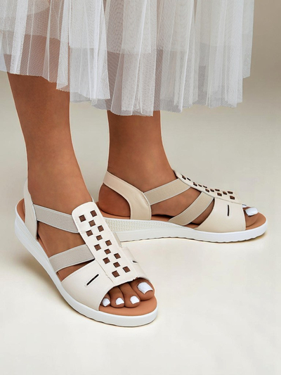Sandale dama Royalfashion cu talpa joasa wedge Sora