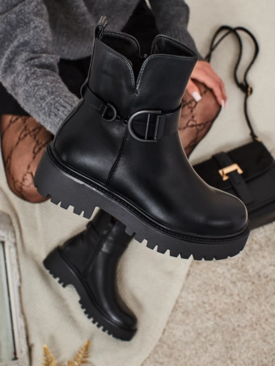 Botine de damă din piele ecologică Marques