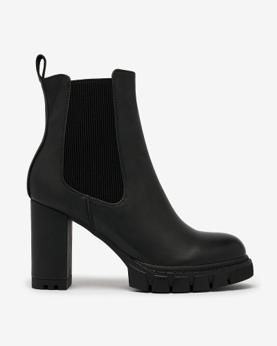 Royalfashion Cizme cu toc înalt pentru femei Negru Seihay
