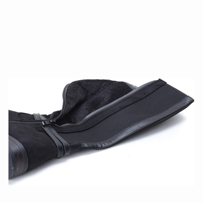 Czarne kozaki ze sprzączką Ida- Obuwie