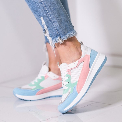 Białe buty sportowe z kolorowymi wstawkami Martien - Obuwie