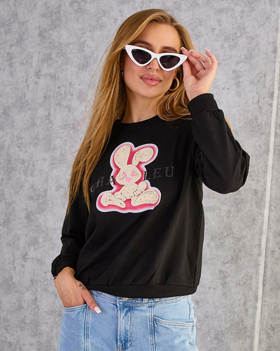 Royalfashion Hanorac cu imprimeu subțire din bumbac pentru femei