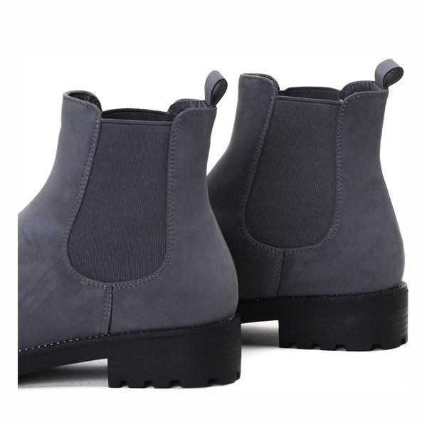 Szare, klasyczne botki Dream - Obuwie