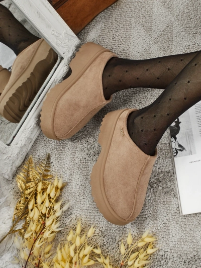 Ghete scurte tip snowboots pentru femei cu blană Noelina