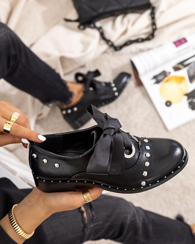 OUTLET Pantofi negri de dama cu jeturi decorative Finorie - Incaltaminte