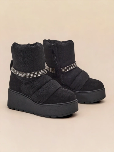 Royalfashion Cizme de zăpadă cu pană pentru femei Renosi