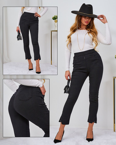 Royalfashion Pantaloni teggings de damă de culoare albastră