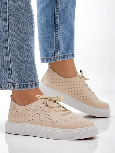 Royalfashion Pantofi sport perforați pentru femei cu șireturi Vaned