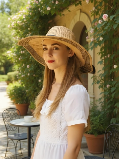 Royalfashion Pălărie de paie pentru femei Rionnav