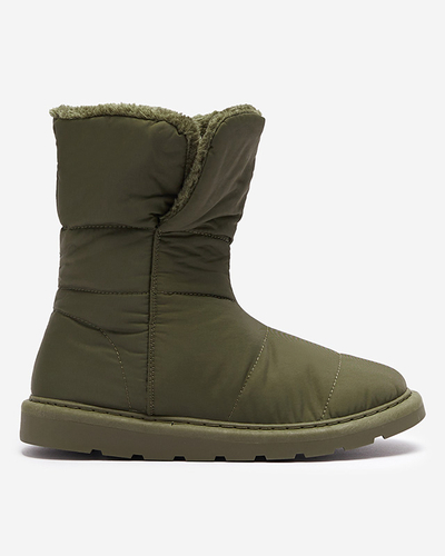 Cizme pentru femei verde închis a'la cizme de zăpadă Kalioli- Footwear