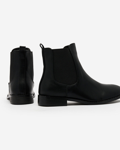 Royalfashion Cizme negre pentru femei a'la sztyblety cu ornamente Ederte