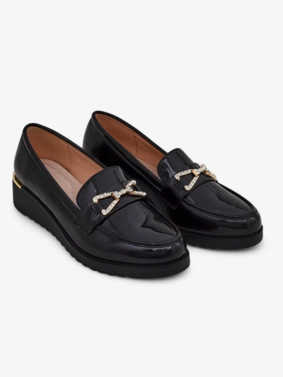 Mocasıne pentru femei Royalfashion pe un toc mic Leffo