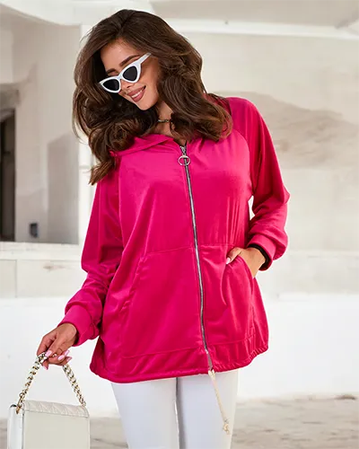 Royalfashion Hanorac cu glugă fără fermoar pentru femei