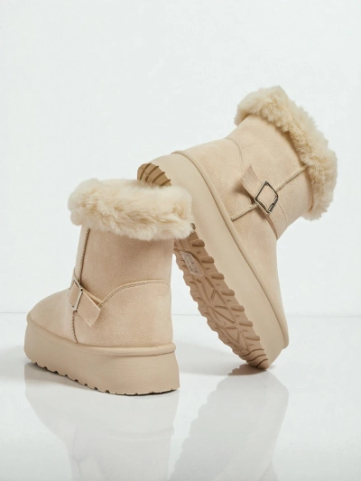 Royalfashion Krótkie buty a'la śniegowce damskie Myrelle