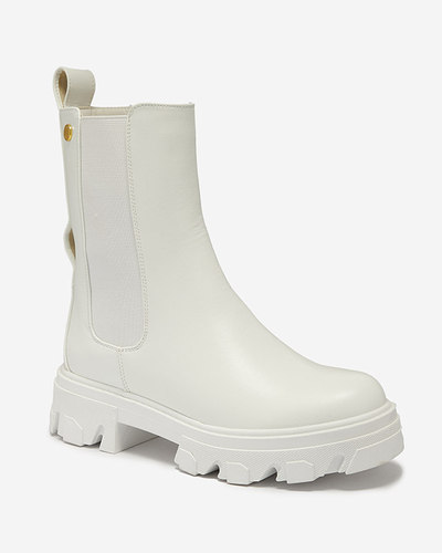 Cizme înalte de damă în alb Vyvieva- Footwear