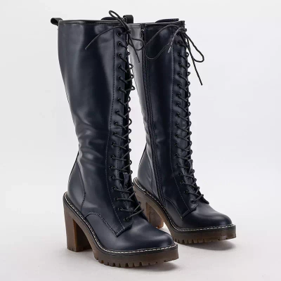 OUTLET Cizme de dama bleumarin pe post Elisha - Incaltaminte